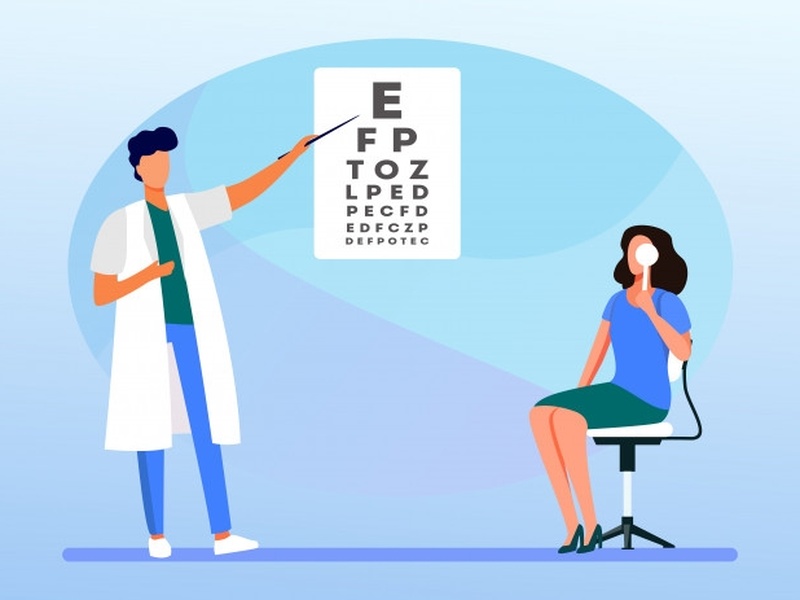 Consultation chez l'orthoptiste